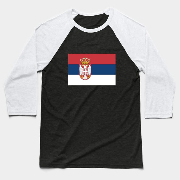 Serbia Baseball T-Shirt by Wickedcartoons